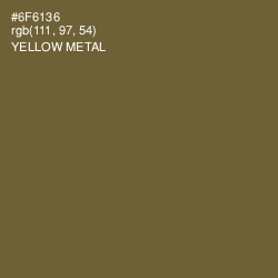 #6F6136 - Yellow Metal Color Image